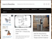 Tablet Screenshot of learntomoonshine.com